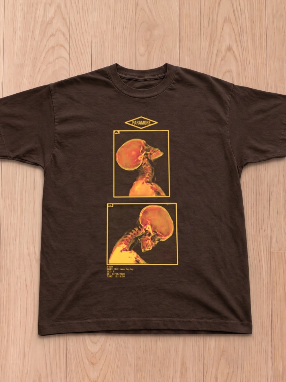 Gildan Brown Paramore X-Ray Headbanger Hayley Williams Graphic Tee